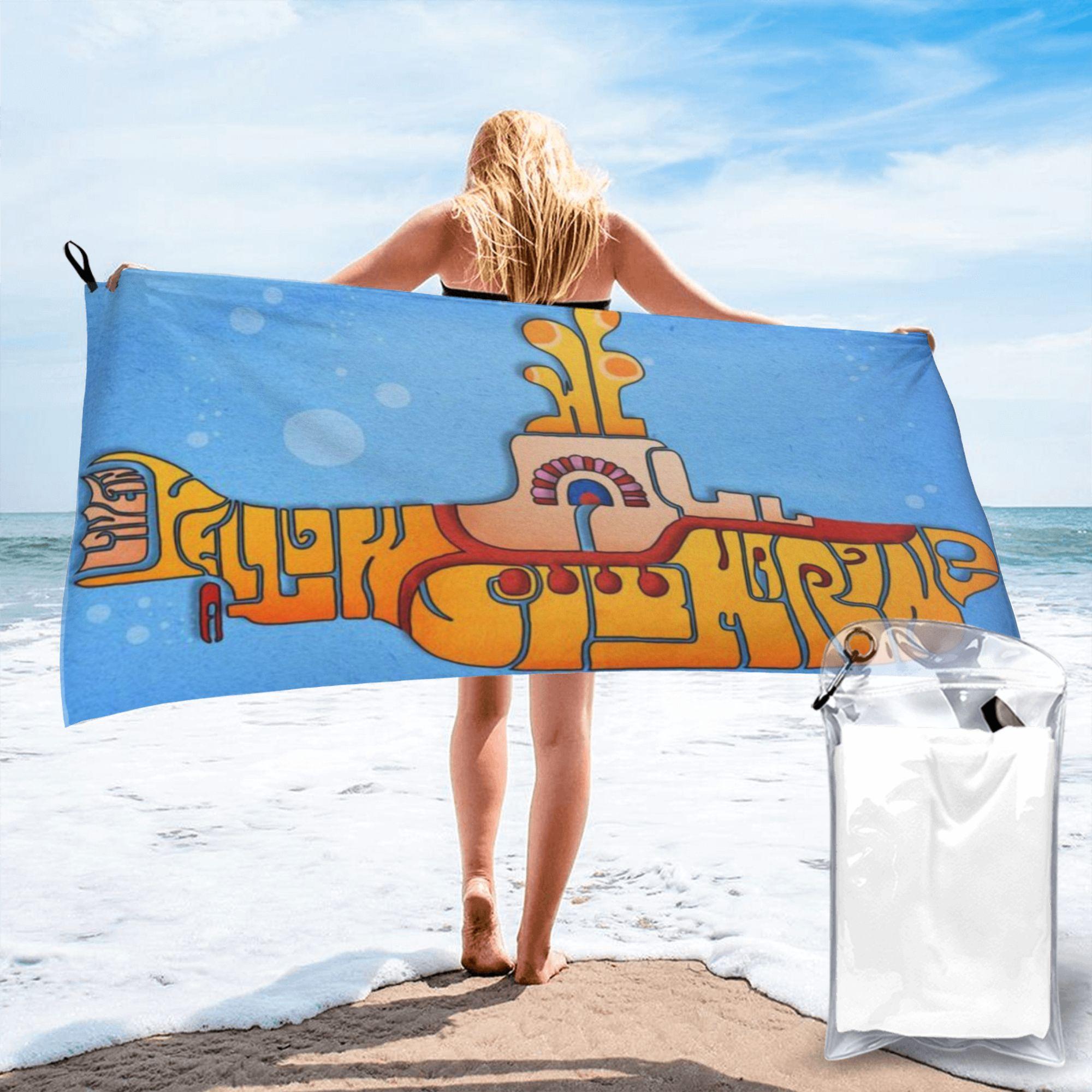 

Beatle Submarine Beach Towel Soft Microfiber Quick Dry Absorbent Quick Towels For Bath W40*H60(CM)