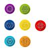7 Pcs Sacred Geometry Metal Stickers Delicate Flower of Life Chakras Stickers Pyramid Meditation Art Resin Filler Supply