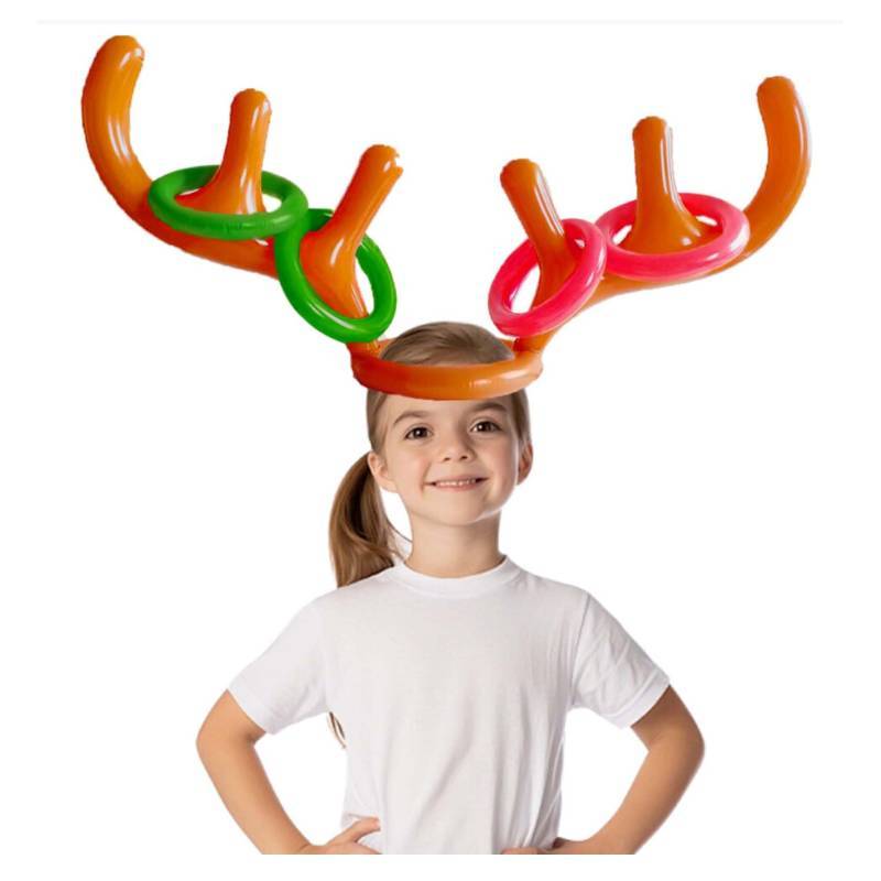 Inflatable Horn Reindeer Headband Throwing Hoop Suitable For Parties Christmas