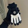 Ski Gloves for Men and Women, Warm, Velvet, Thickened, Windproof and Cold-proof, Five-finger Couple Models