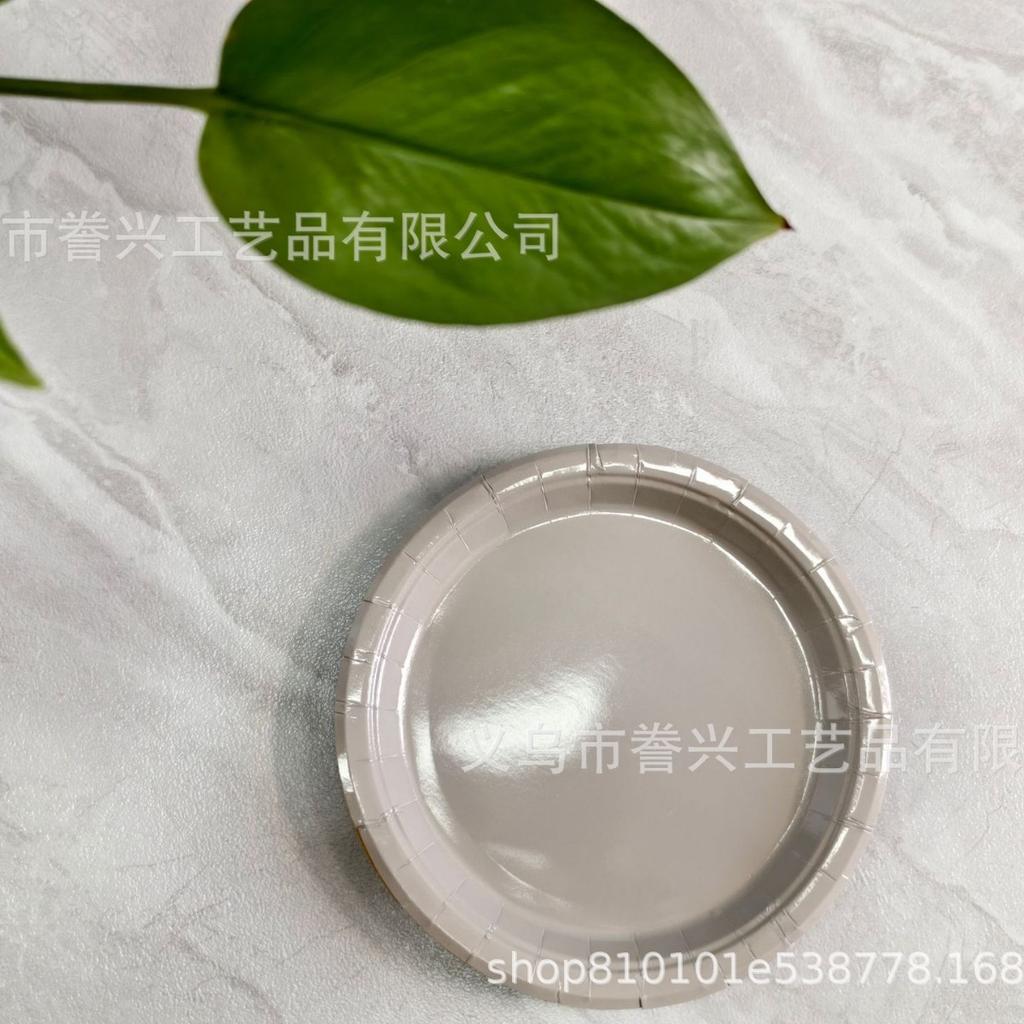 Promotion, Solid Color Theme Party Tableware Paper Plate Paper Tissue Supplies Outdoor Picnic 250G Disposable Party Paper Plate