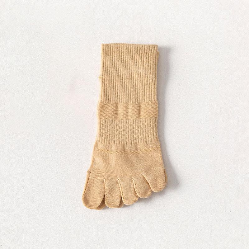 Socks For Women Spring Summer Solid Color Mesh Five Fingers Socks Ankle Short Socks Sweat-absorbing Boat Socks Split Toe Socks