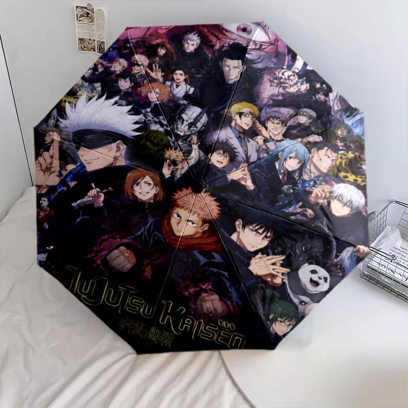 1PC Jujutsu Kaisen: Battle Spirits Automatic Umbrella - Suitable Travel Outdoor Portable Umbrella Birthday Gift Daily Essentials