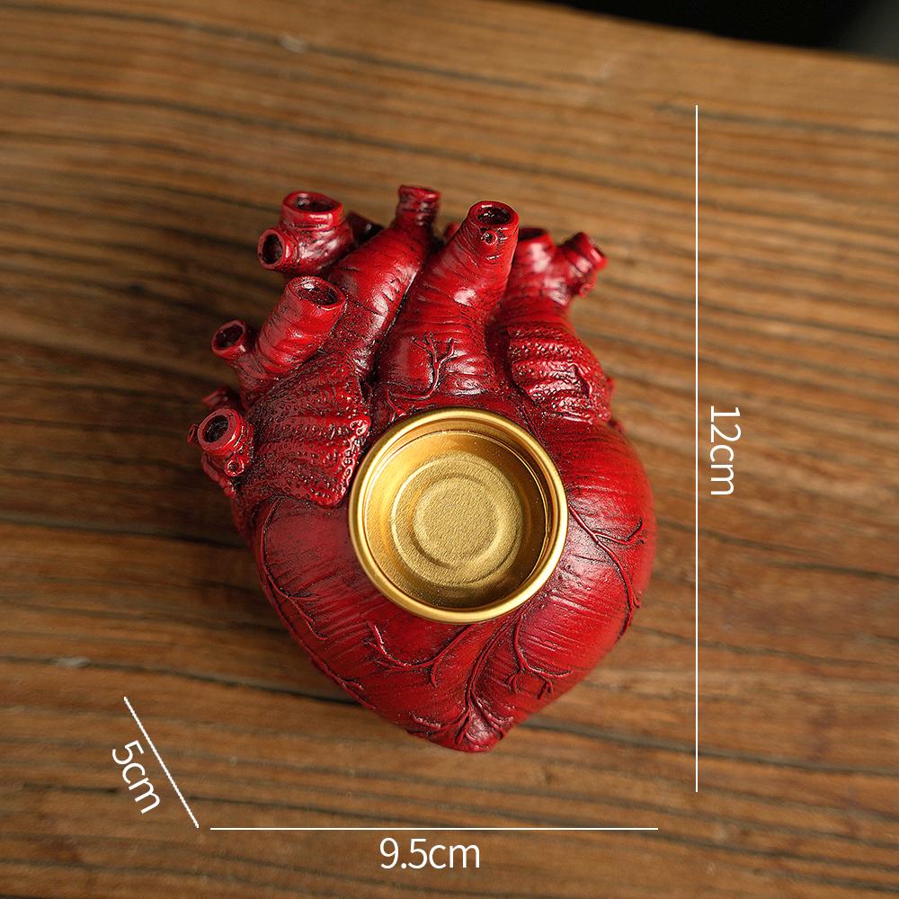 1 Piece Halloween New Arrangement Scary Candle Holder Decoration Heart Brain Ghost Festival Decoration Supplies Props