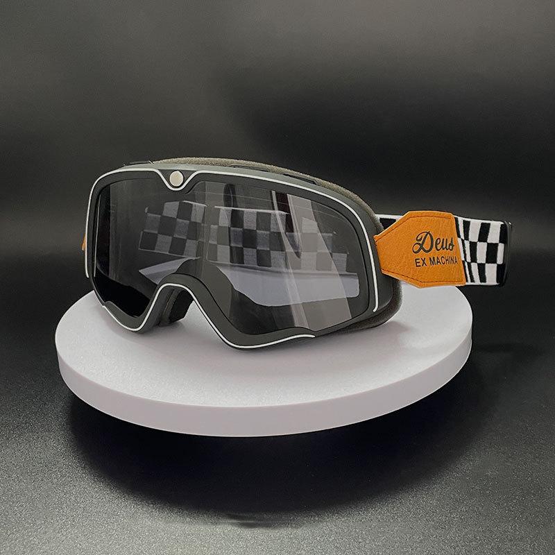 Vintage 100 Goggles Harley Motorcycle Motorcycle Eye Protection Windproof Sand UV Riding Glasses Replaceable Lenses