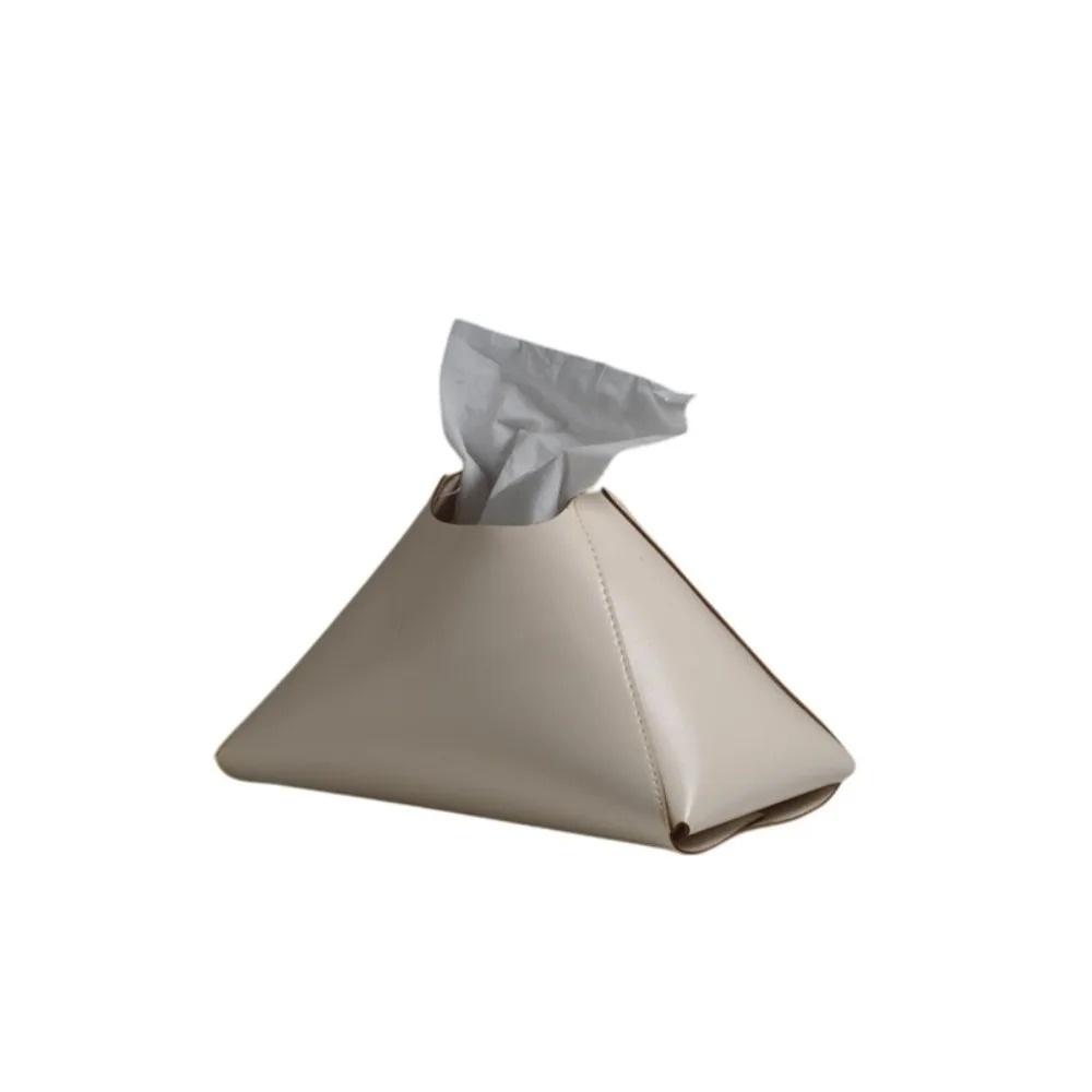 

1PC Paper Towel Holder European Minimalist PU Leather Pull-Out Paper Towel Holder Box Desktop Paper Towel Dispenser бежевый