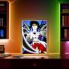 Anime Figure Light Painting Picture Frame Inuyasha Action Figures Led Table Lamps Wall Decor Room Night Lights Gifts Mood Lamp