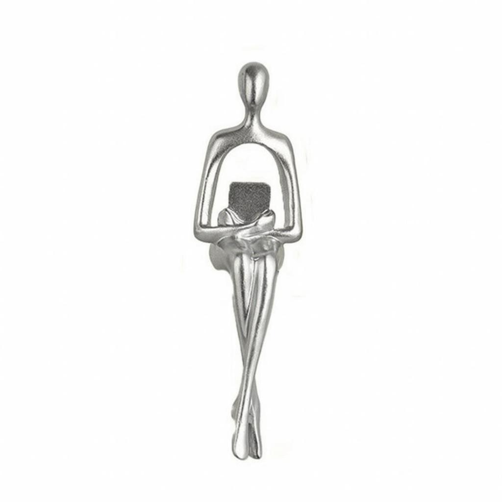 Resin Seated Human Figurine Minimalist for Art Lovers