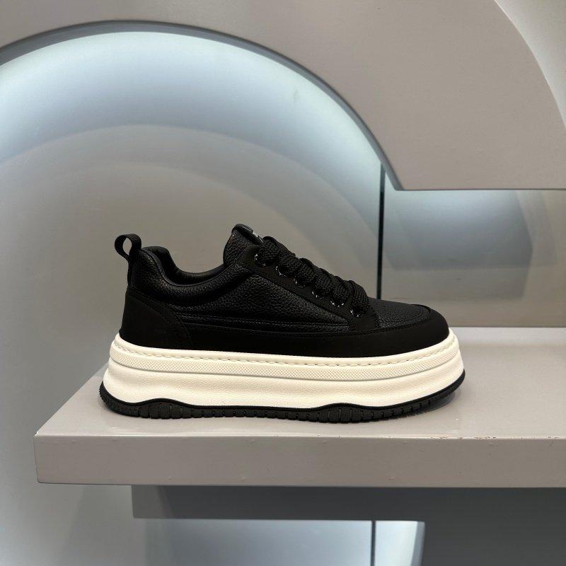 Tide Leder Plateau-Schuhe Freizeitschuhe Board-Schuhe Jährliche Trend-Schuhe zmd