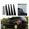 6 Pezzi Nero Lucido Montante Posteriore Adatto Per VW Passat B6 B7 2006-2015 2007 2008 2009 Finestrino Porta Deal B C Copertura Adesivo Fibra di Carbonio