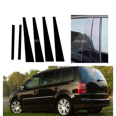 6ks Lesklý černý sloupový kryt Pasuje na VW Passat B6 B7 2006-2015 2007 2008 2009 Kryt okna dveří Samolepka z uhlíkových vláken