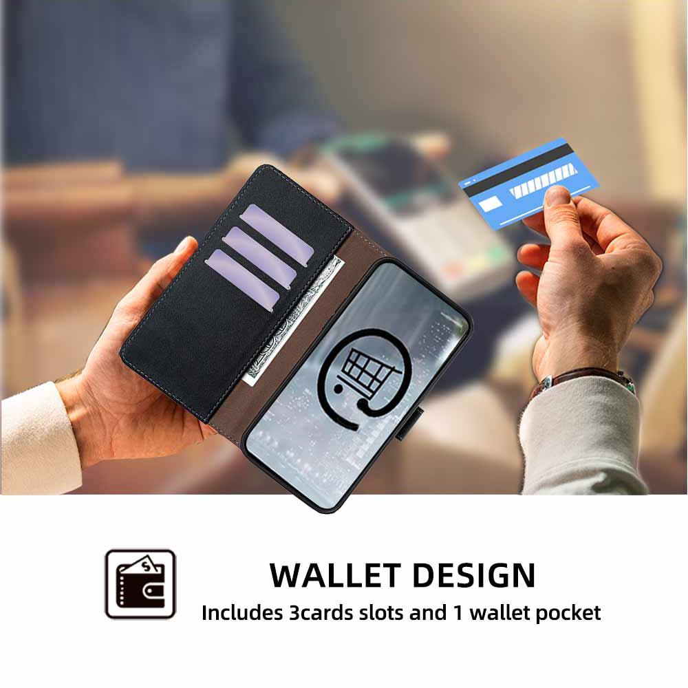 Multi-color Flip Leather Wallet Case Cover For Motorola G Stylus Moto G Play 2024 Magnetic Buckle Kickstand Case RFID Blocking