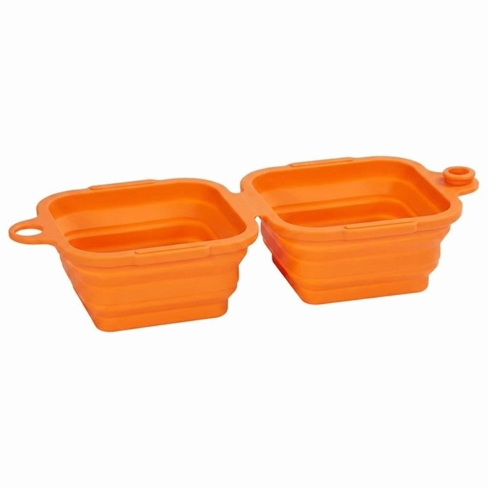 Hanging Foldable Dog Dish Portable Pet Food Water Feeding Tray Cat and Dog Use