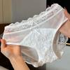 Transparent Lace Mesh Briefs Bow Women Underwear Fashion Lace Flower Panties Lady