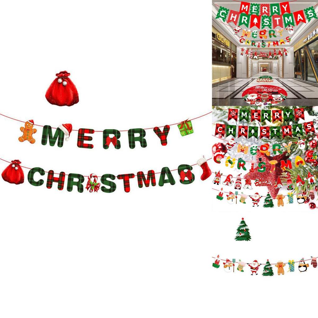 Vibrant Christmas Party Banner With Santa Claus And Elk Designs For Joyful Holiday Decor