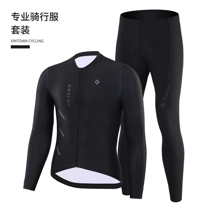Mens Womens Cycling Jersey Long Sleeve Quick Dry Breathable Bike Shirt Road