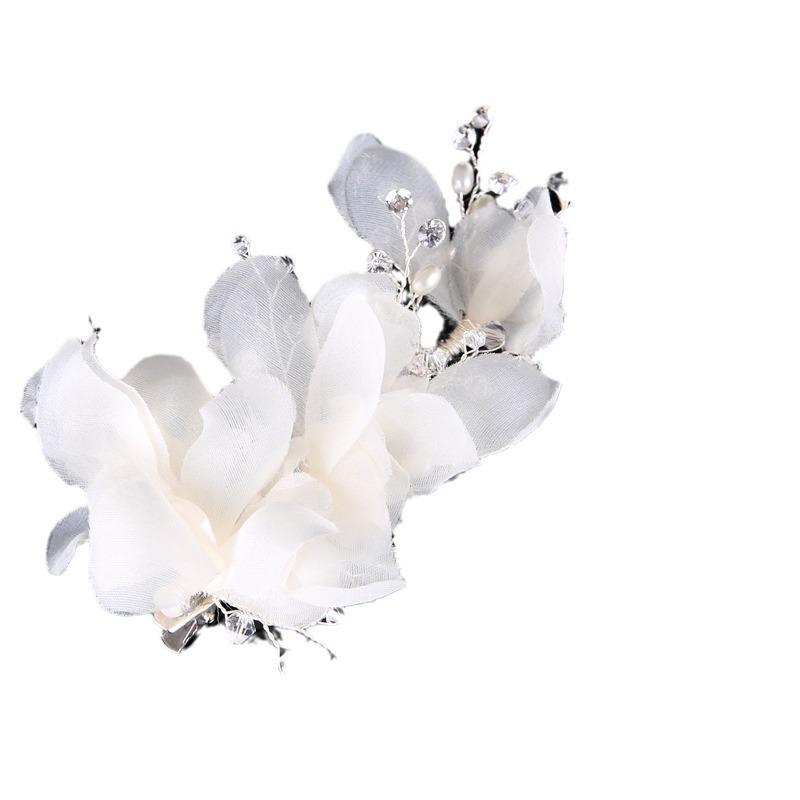 Handmade Crystal Flower Bridal Headpiece - Wedding Hair Accessory for Brides