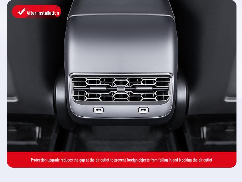 Tesla Model 3/Y Rear Vent Air Outlet Dustproof Cover - Anti-Blockage Accessories