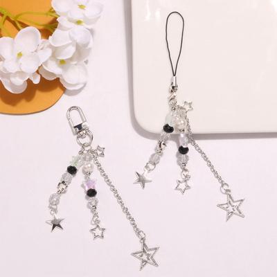 Key Chains Y2K Star Phone Pendant Phone Charm Y2k Earphone Case Pendant  Girls Gifts