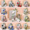 Christmas Decor Artificial Garland With Faux Flowers For Home Holiday Festive Atmosphere