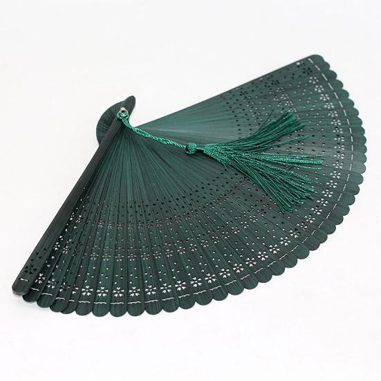 Yousheng Vintage Folding Fan Handmade Bamboo Dance Fan Chinese Style Hollow-out Hand Fan for Dance Performance Summer Daily Outing