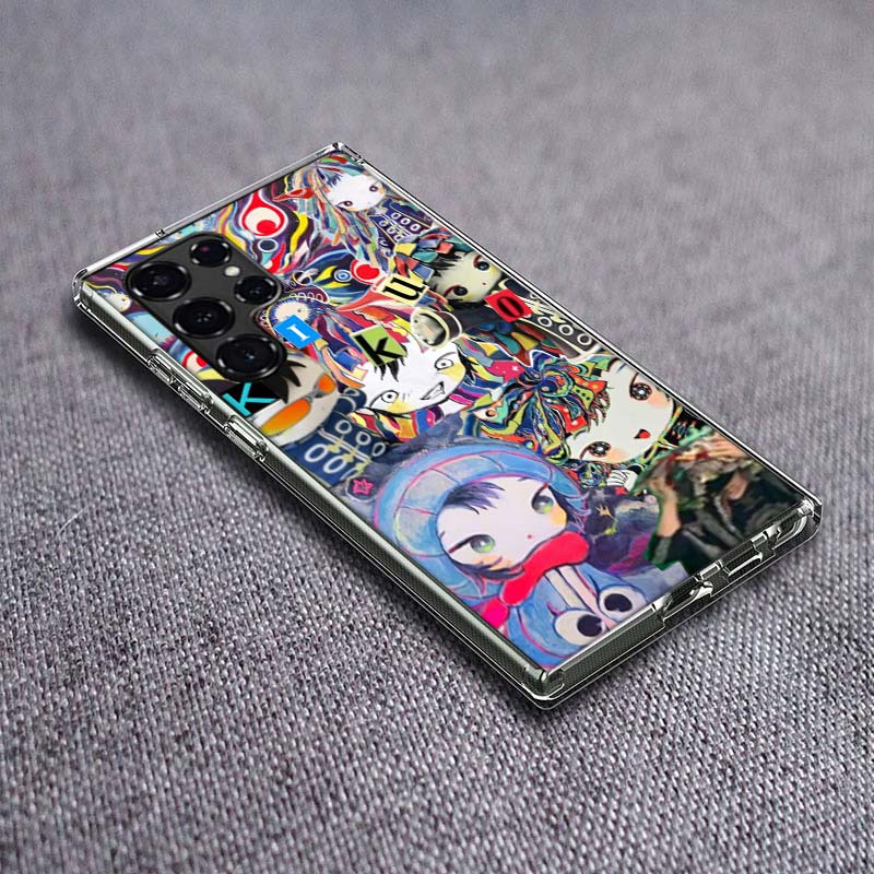

K-KikuoS Art Cute Phone Case For Samsung Galaxy S24 S23 S21 S20 FE S22 S26 Ultra S25 Edge S10 Plus Cover Clear TPU Capa Shell Co Samsung S26 Plus 5G