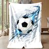 Soccer Ball in Motion 2 Theme blanket Lightweight Warm Flannel Blanket Decorative Throw Blanket for Home Decoration