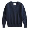 Korean Solid Color Children's Pullover Long-sleeved Sweater Parent-child Wear Medium and Large Children's Knitted Bottoming Shirt
