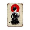 Japonský samuraj kovové plechové cedule Nástěnné umění Postavy Plakáty Dekor Home Room Decorating Picture for Bar Living Room