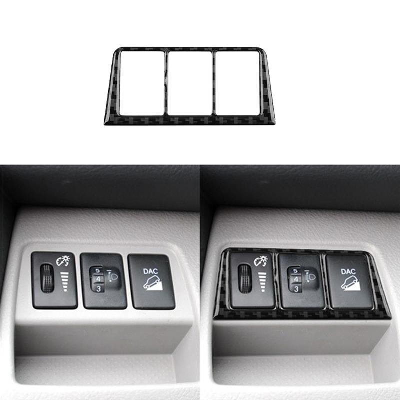 For Toyota RAV4 Car Interior Button Panel Decoration Protection Carbon Fiber Sticker 2006-2012 Car Styling Accessories