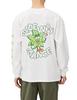 IMPROMES Casual SIDEWAYSTANCE Leaf Long Sleeve T-Shirt, Men's, White