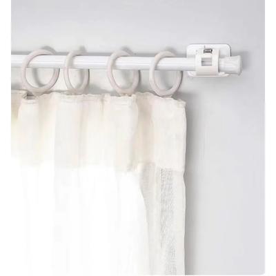 Punch-free Curtain Rod Clip Hook Shower Curtain Rod Hanging Holder Household Fixed Clip Hanging Hook Holder Self Adhesive Hooks