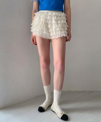 Baseukala Frill Cancan Banding Shorts (2Colors)