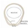 Elegant Multi Layer Smooth Imitation Pearl Long Tassel Necklace For Women  Beads Sweater Chain Neck Jewelry