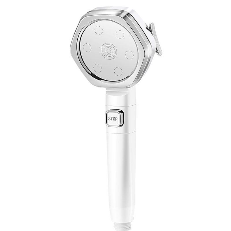 Showerhead four speed adjustment filter for shower knobs One click water stop bathroom accessories replete heads showers parts