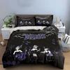 Gothic Band Graveyard Theme Bedding Duvet Cover Set Duvet Cover Pillowcases  (1*Duvet Cover 2*Pillowcases, without duvet insert)