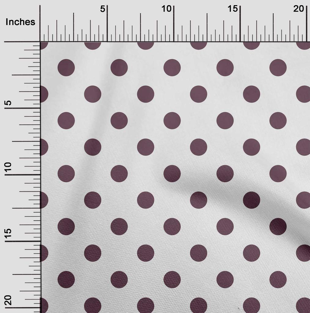 oneOone Cotton Flex Chocolate Brown Fabric Polka Dots Dots Sewing Fabric By The Yard Printed Diy Clothing Sewing Supplies 40 Inch