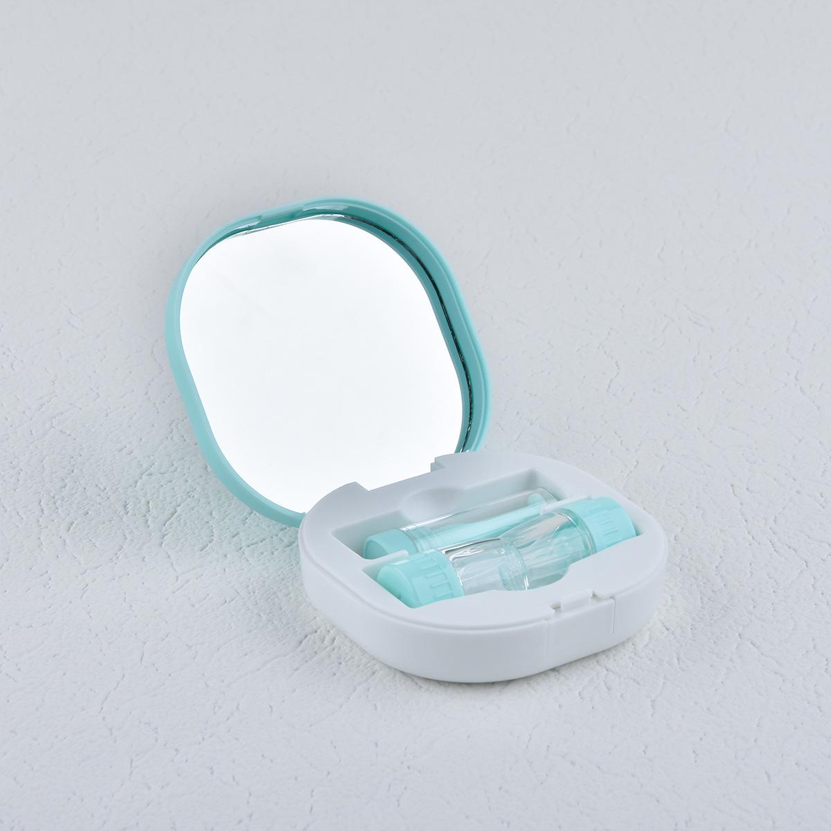 

Контейнер для контактных линз RGP: Цветной двойной кейс-набор для ухода для удобного и портативного хранения линз 8.5 x 7.4 x 3.9 cm