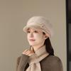 New Rabbit Fur Hat Women's Knitted Wool Hat In The Elderly Warm Fleece Hat Cold Hat