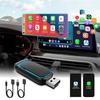 2 IN 1 Wireless Carplay Adapter for iOS 10+ for Android 11+ Plug And Play Converts Wired Carplay To USB/USB-C Auto Car Adapter