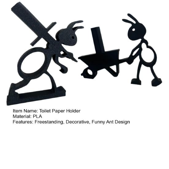 Ant Toilet Paper Holder Funny Freestanding Toilet Roll Holder Decorative Ant Design Toilet Paper Stand for Bathroom Countertop Restroom