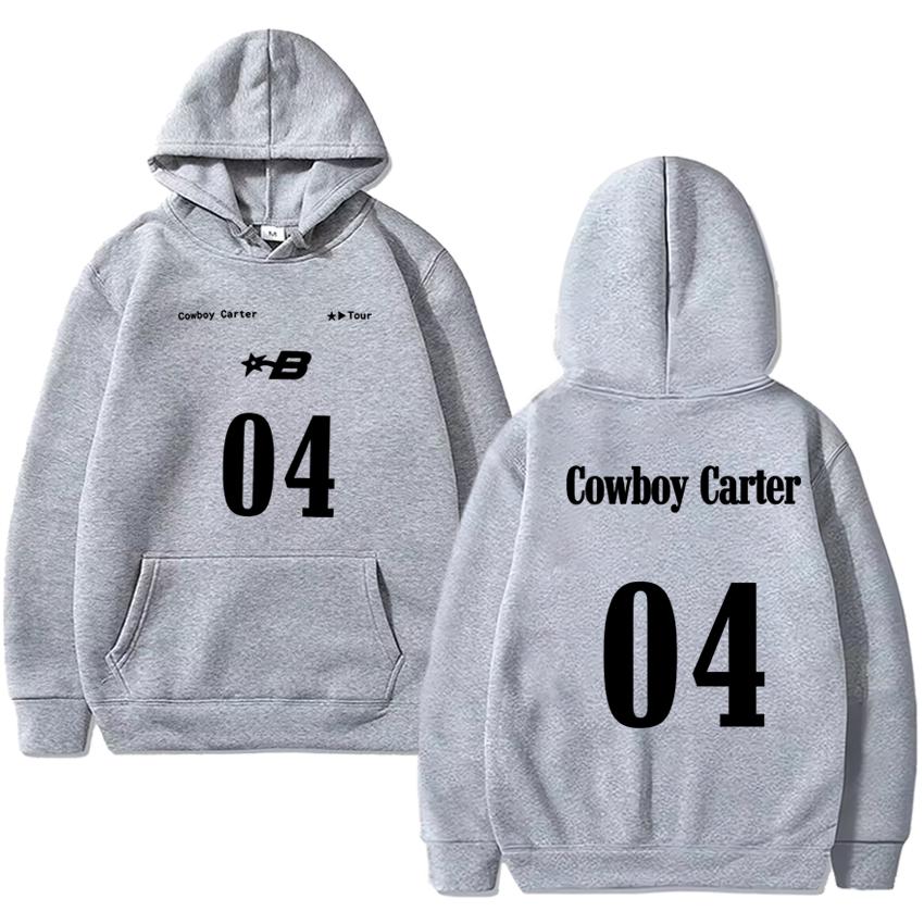 Hot Sale Beyonce Cowboy Carter Tour Printed Black Sweatshirt Unisex Harajuku Fashion Hoodie Men Women Fleece Casual Pullovers