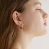 One Touch Bold Ring Earrings (E010_gold Large)