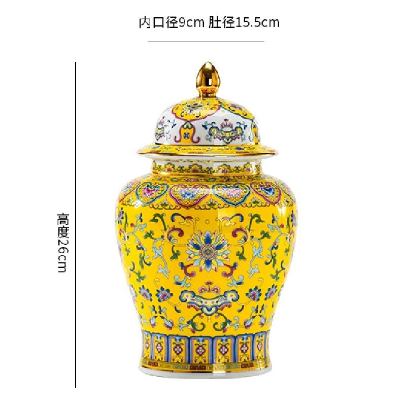 Enamel Ginger Jar Ceramic General Jar Home Retro Ceramic Candy Nuts Coffee Bean Powder Sealed Jar Desktop Ornaments Ceramic Vase