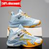 Childrens Sports Shoes School Match Anti Slip Shock-absorbing Basketball Shoes Daily Outdoor Sports High Top Mesh Running Shoes