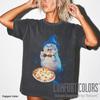 Cat Wizard Comfort Colors Tee, Funny Kitty Meme Shirt, Funny Cat Eating Pizza Tee, Funny Cat SweaT-Shirt, Cat Mom Shirt, Cat Lover Gift ID