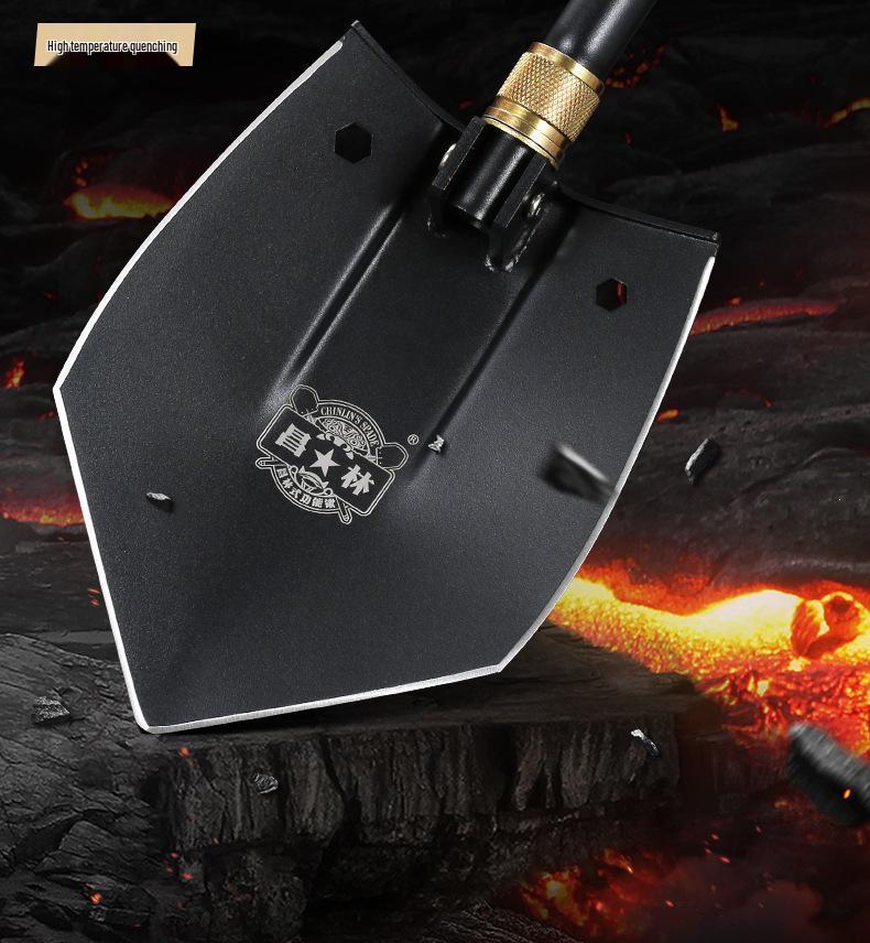 Changlin Telescopic Manganese Steel Engineer's Shovel with Extension Rod - Large for Forest Fire Fighting & Vehicle Mounting Outdoor