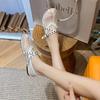 Fashion Air Mesh Breathable Ballet Flats Women Fashion Rivet Belt Buckle Design Flat Shoes for Women Light Cozy Summer Casual Sneakers