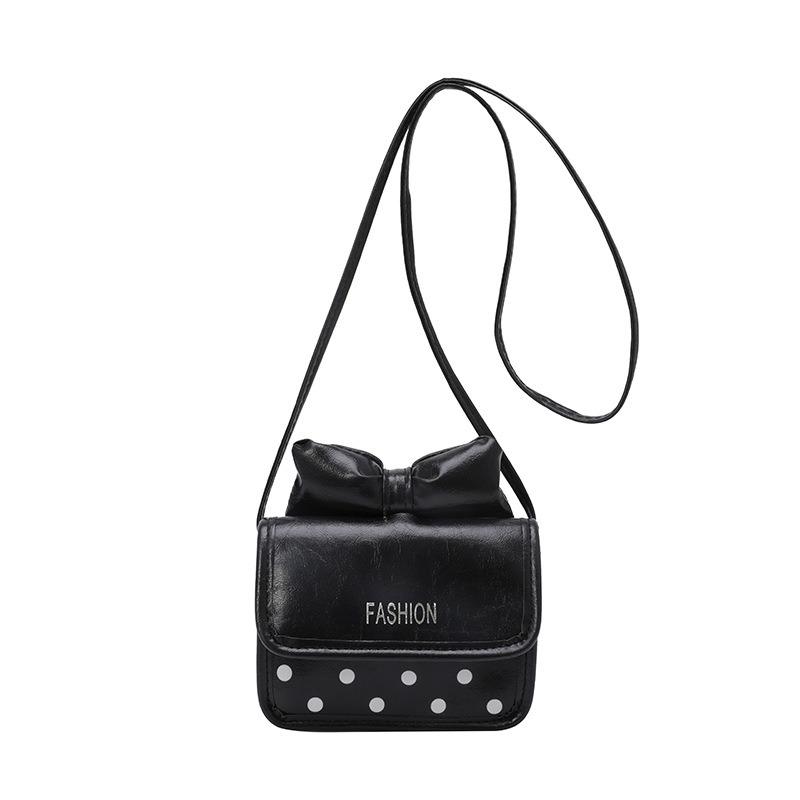 Today's popular bow exquisite mini square bag polka dot printing fashionable and beautiful shoulder messenger bag