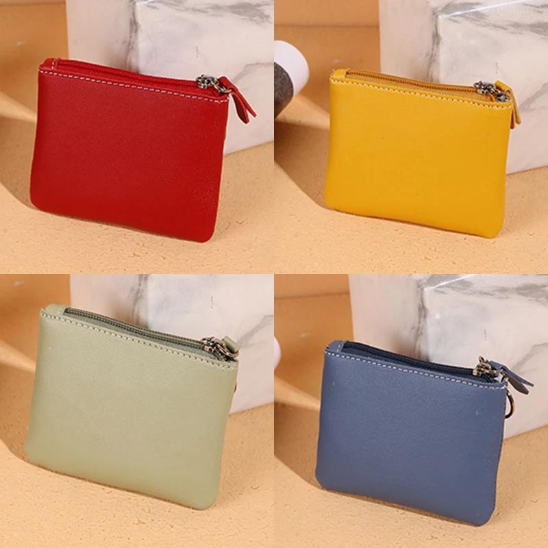Damen Kleine Geldbörse Tasche Portemonnaie Kleingeldfächer Reißverschluss Geldbeutel Kinder Mini Geldbörsen Leder Schlüsselanhänger Clutch Beutel Cartera
